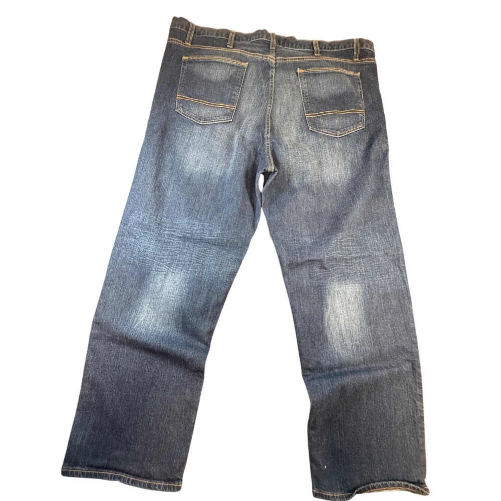 The Foundry Supply Co Flex Denim Jeans Mens 48x32 Dark Wash Straight Leg Blue K1 - Picture 6 of 8